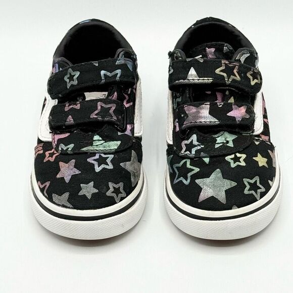 Vans Aplix Irridescent Stars Canvas Sneakers - Toddler US 7 - Picture 1 of 10